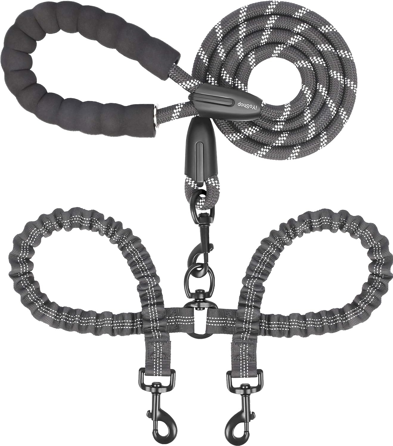 Complete dual dog leash system